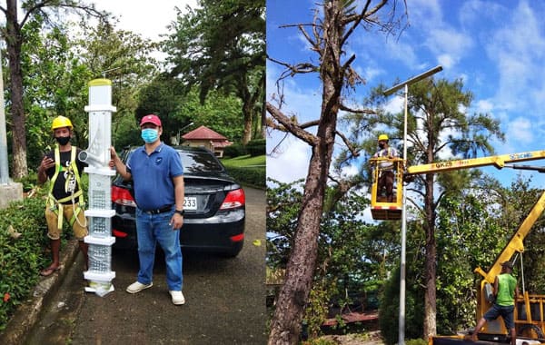 135 conjuntos de projeto de luzes de rua solares de 80w em estradas rurais na Malásia