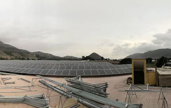 Sistema de geração solar fora da rede de 180kw em grande escala no Peru