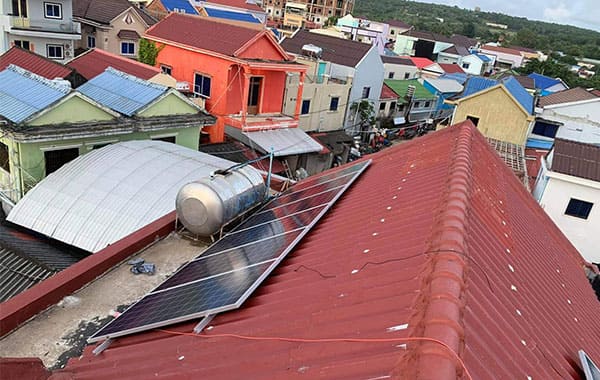 Sistema Solar de Bateria de Lítio 5kw no Camboja