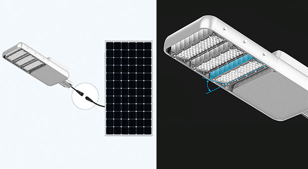 Vantagens da luz de rua solar dividida de ângulo ajustável (SSL-I)