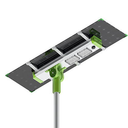 Luz de rua solar dividida com painel de dupla face de 150w 200w (SLX)