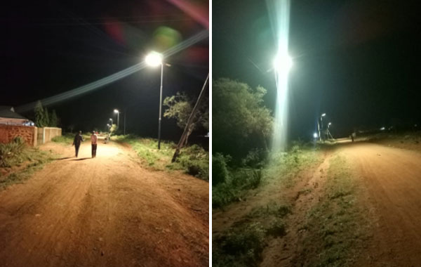 76 conjuntos de luzes de rua solares SLV no Quênia
