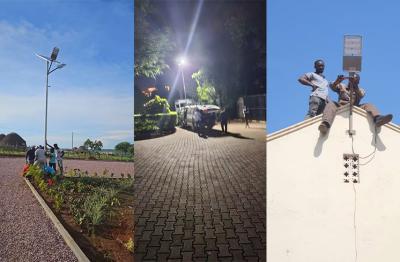 Soluções solares de atacado: luzes de rua tudo-em-um para distritos comerciais