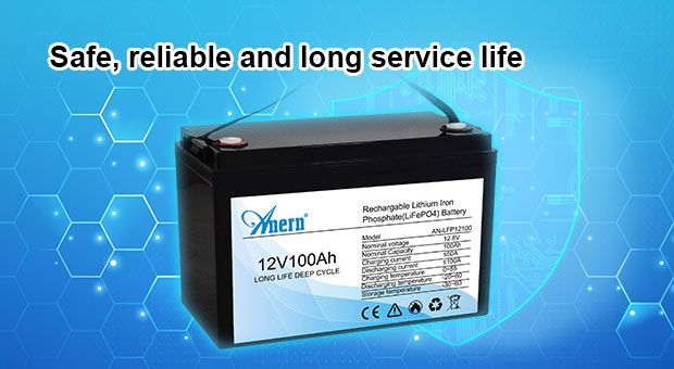 AN-LFP vantagens da bateria de lítio da série 12.8V100AH