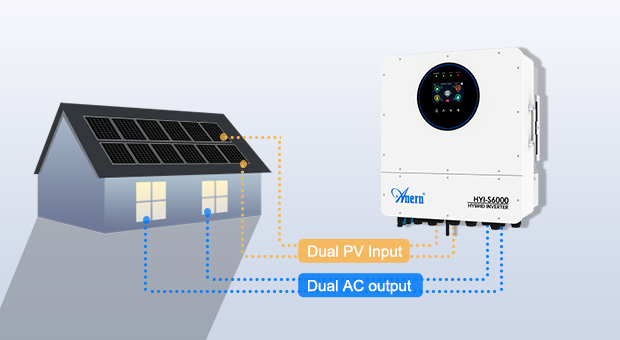 Vantagens do inversor solar híbrido 6KW-12KW da fase IP65 monofásica