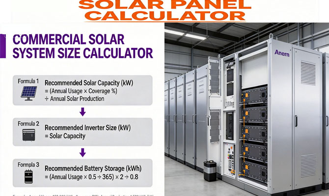 Calculadora de Dimensionamento de Sistema Solar Comercial