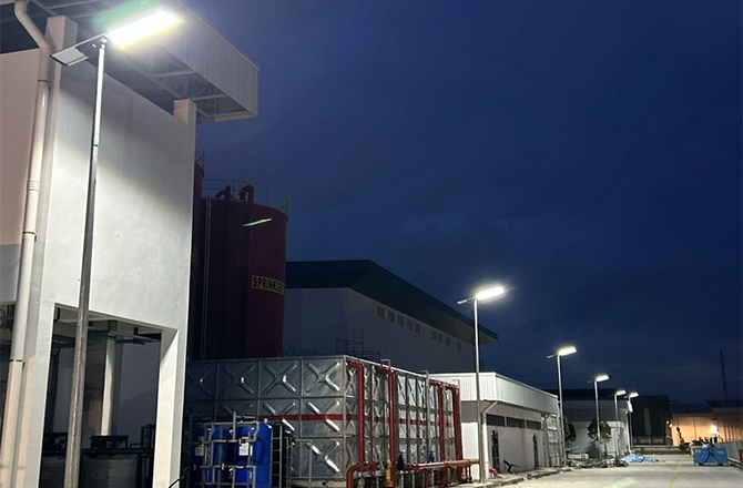 Anern SLZ‑80W Luzes Solares de Rua em Projeto de Iluminação de Área Pública na Malásia