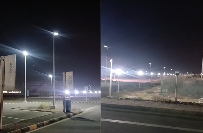 Luminárias Solares Anern SLV2‑100W no Projeto de Iluminação da Arábia Saudita