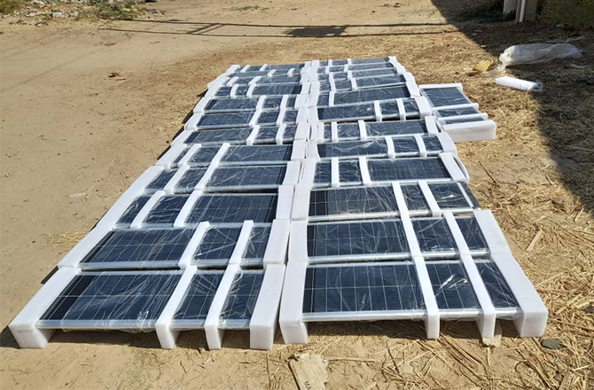Anern SLZ 60W Postes de Iluminação Solar Pública Integrados em Sudão