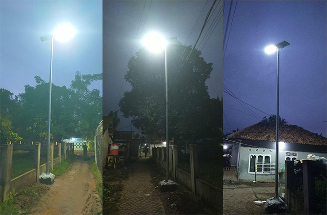 Anern SLV 100W All-in-One Solar Street Lights na Indonésia