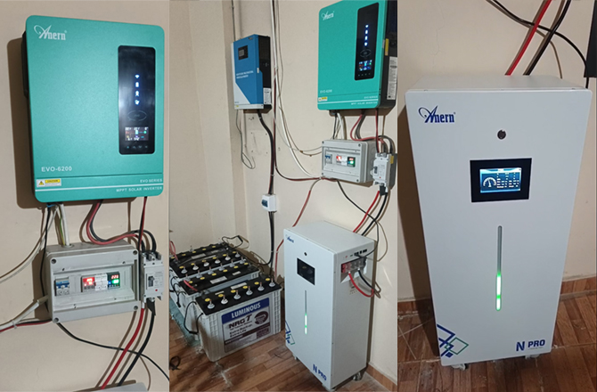 Ecrã tátil Bateria de Lítio e Inversor Híbrido EVO no Líbano