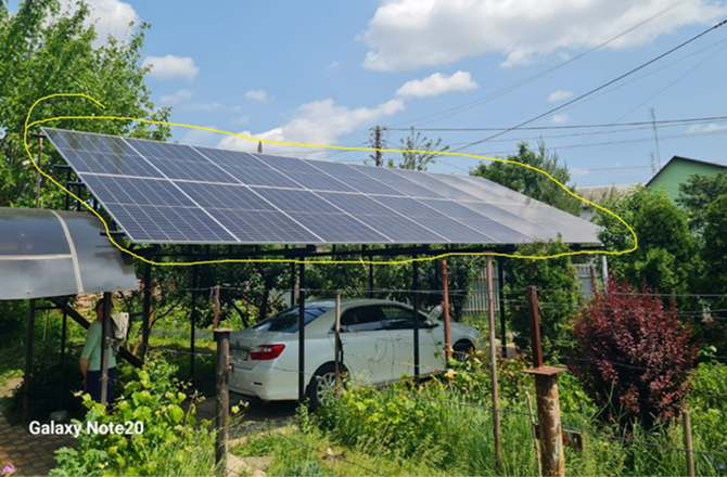 Projeto Solar Residencial Off-Grid da Anern na Ucrânia: 5 Conjuntos de Sistemas de Bateria de Lítio de 10,2kW