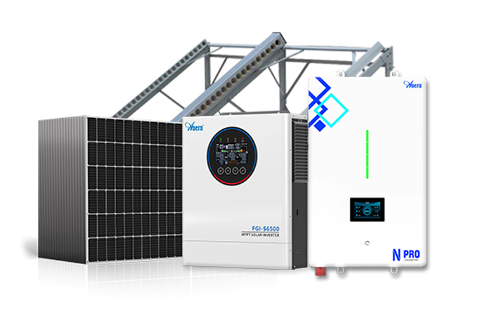 Sistema Solar Off-grid de 5-12KW (com comutador de rede)