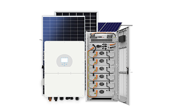 Sistema Solar Híbrido de 30-125KW (Inversor DEYE)