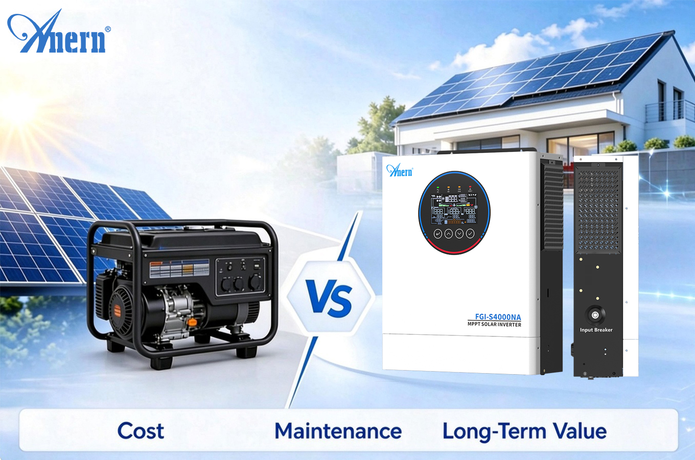 Sistema de Energia Solar vs Gerador a Diesel: Custo, Manutenção e Valor de Longo Prazo