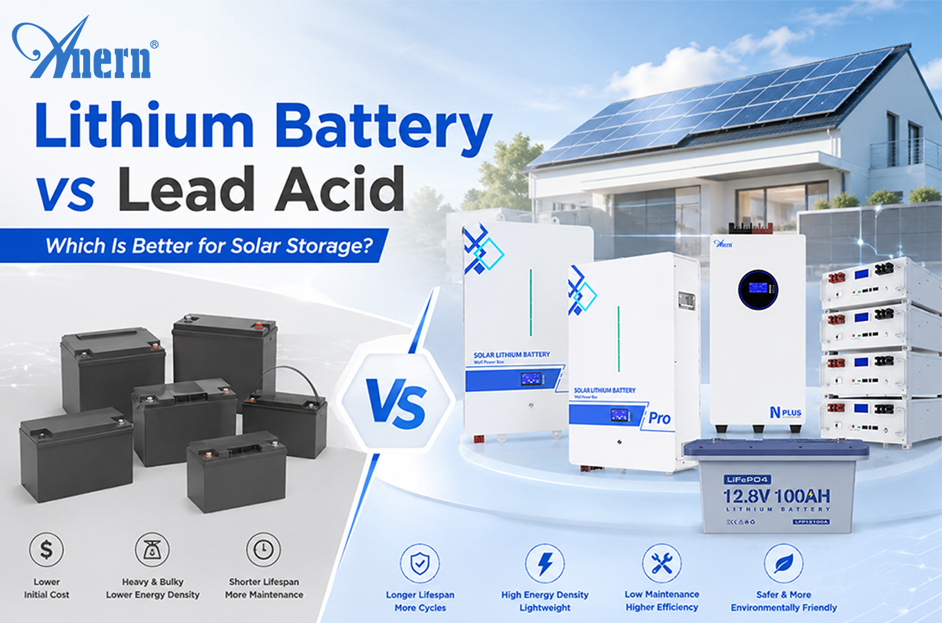 Bateria de Lítio vs Bateria de Chumbo-Ácido: Qual é Melhor para Armazenamento de Energia Solar?